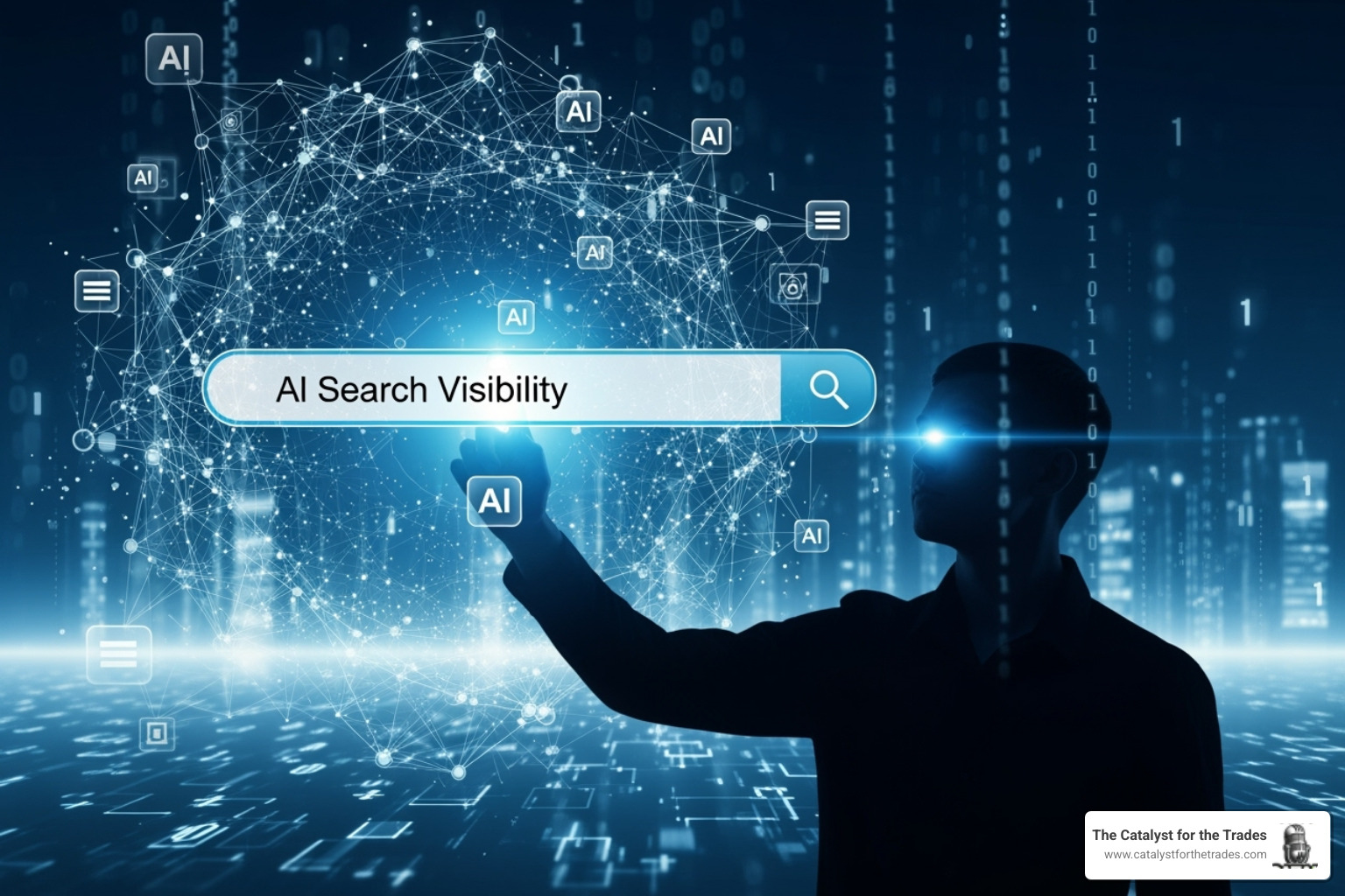 A futuristic interface displays multimodal search results, seamlessly integrating text answers, high-quality images of products, and short video clips demonstrating service processes, all within a single, dynamic AI-generated response - ai search visibility