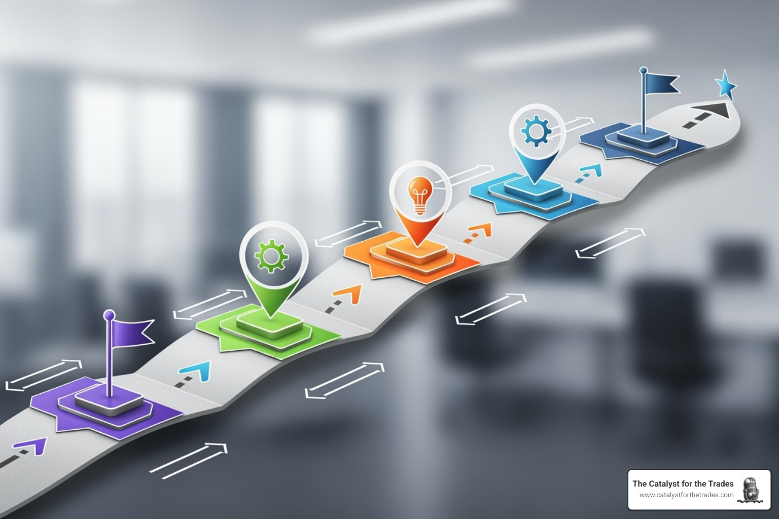 step-by-step roadmap graphic - innovation strategy step-by-step roadmap graphic - innovation strategy