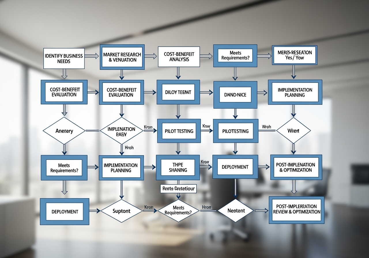 flowchart illustrating the steps to select and implement an AI tool - ai decision making tools flowchart illustrating the steps to select and implement an AI tool - ai decision making tools