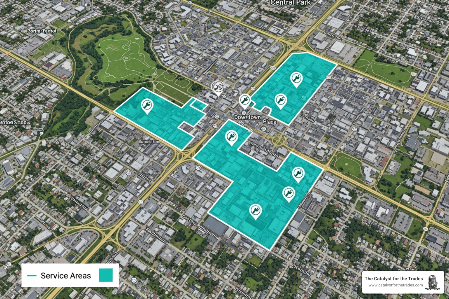 a map with highlighted service areas - industry analysis a map with highlighted service areas - industry analysis