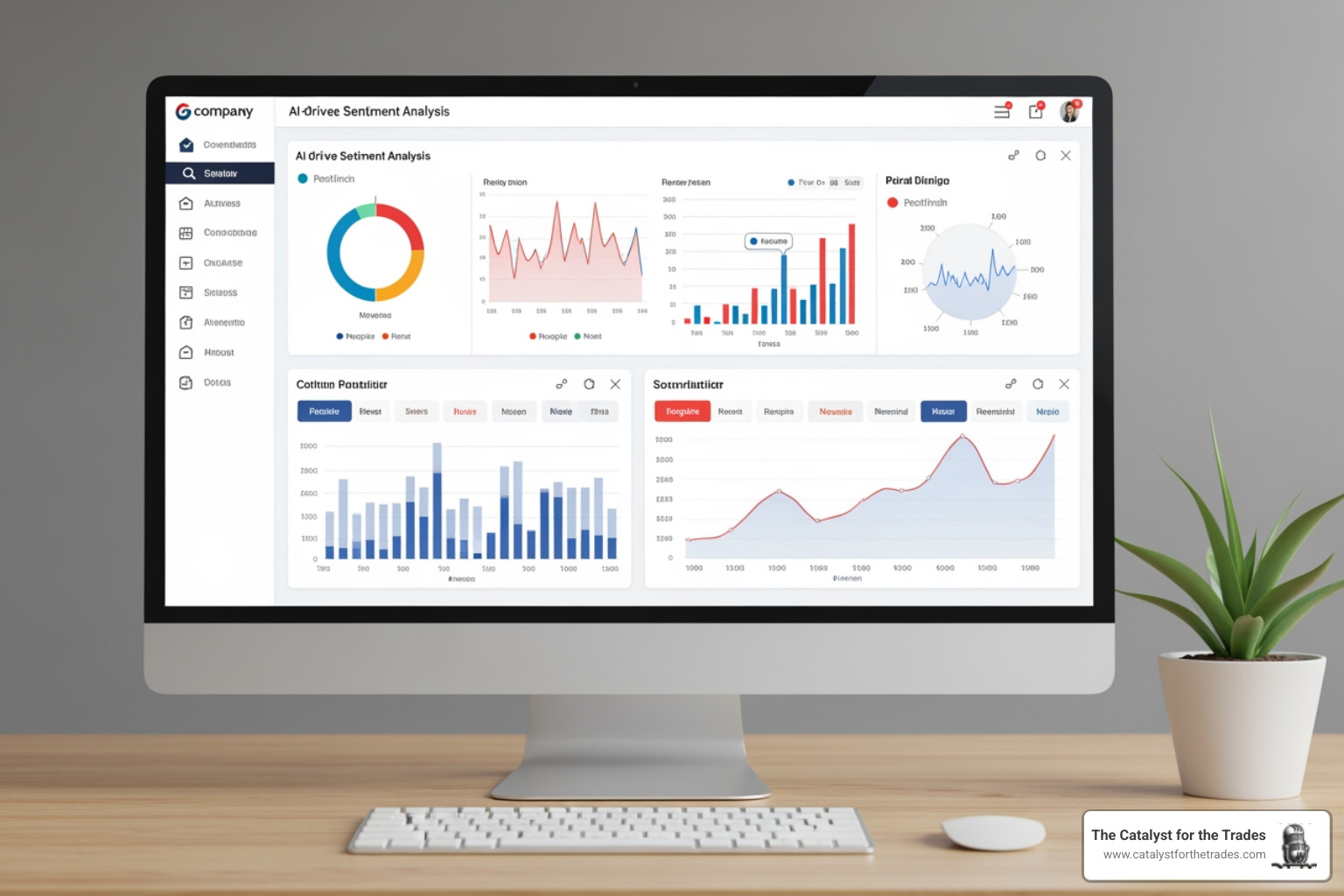 dashboard showing AI-driven sentiment analysis from various online sources - online reputation management