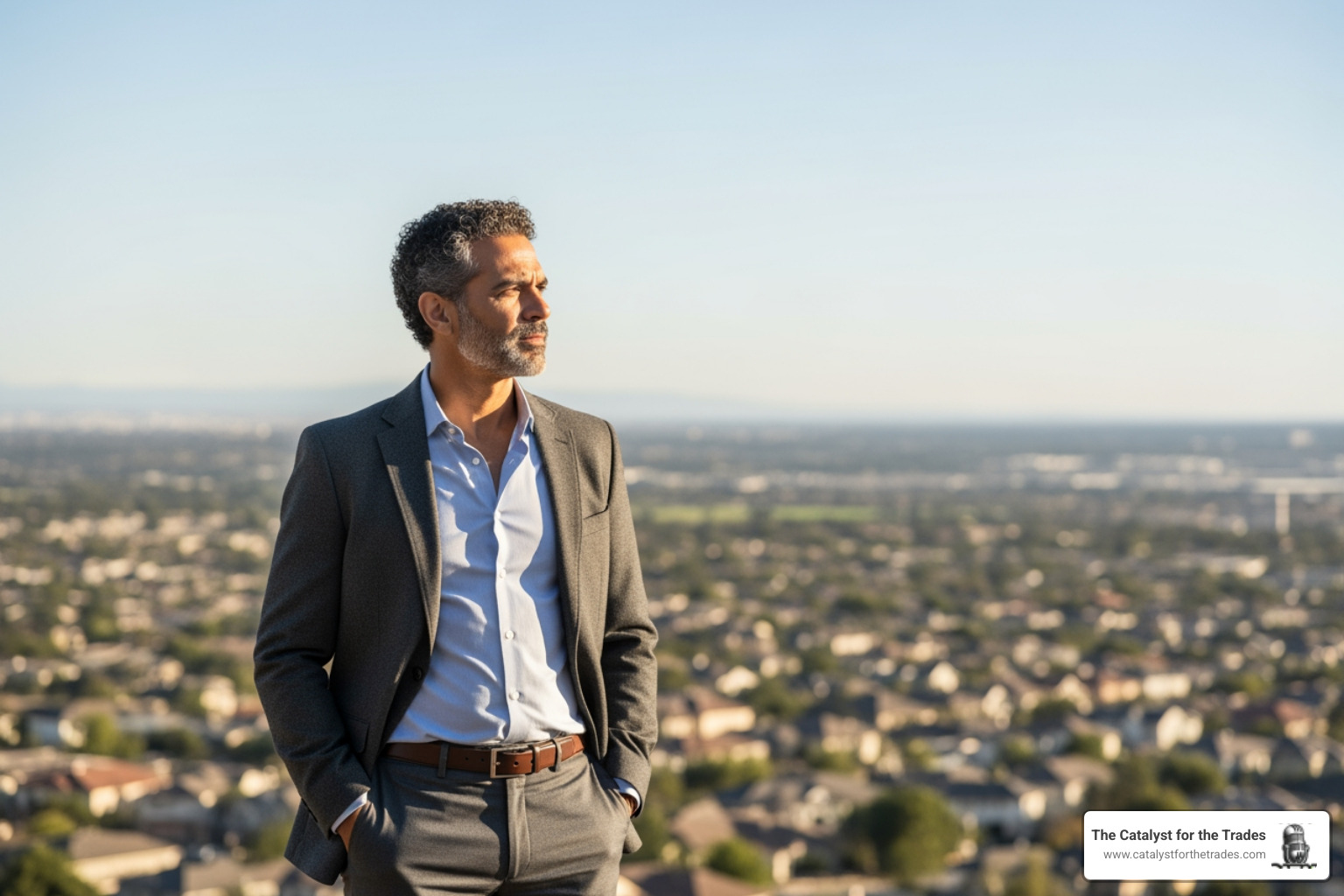 business leader looking at horizon - strategic thinking business leader looking at horizon - strategic thinking