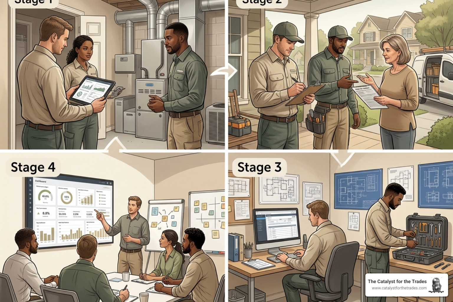 4-stage business adaptation cycle for trades businesses navigating market shifts - adapting to market shifts 4-stage business adaptation cycle for trades businesses navigating market shifts - adapting to market shifts