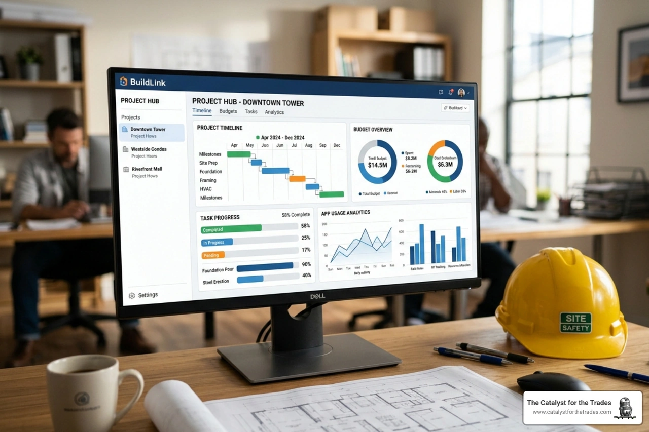 centralized software dashboard showing project metrics and app usage - evaluating saas tools for contractors centralized software dashboard showing project metrics and app usage - evaluating saas tools for contractors